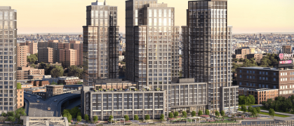 A rendering of the trio of buildings at 101 Lincoln Avenue. 